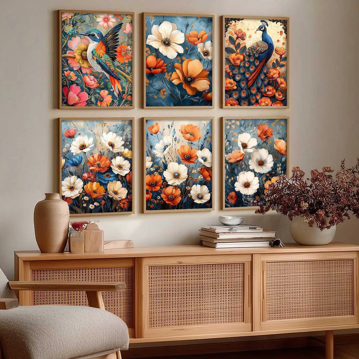 Floral Wall Art Home Décor For Living Room Office Home Hanging