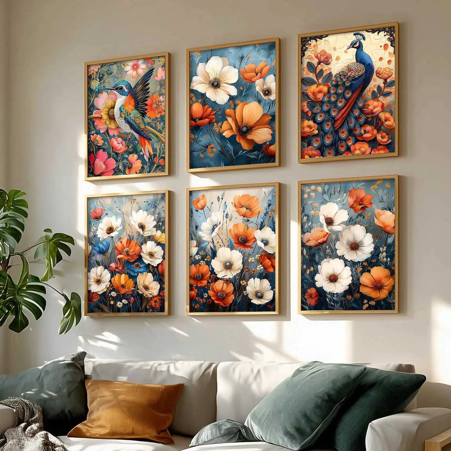 Floral Wall Art Home Décor For Living Room Office Home Hanging