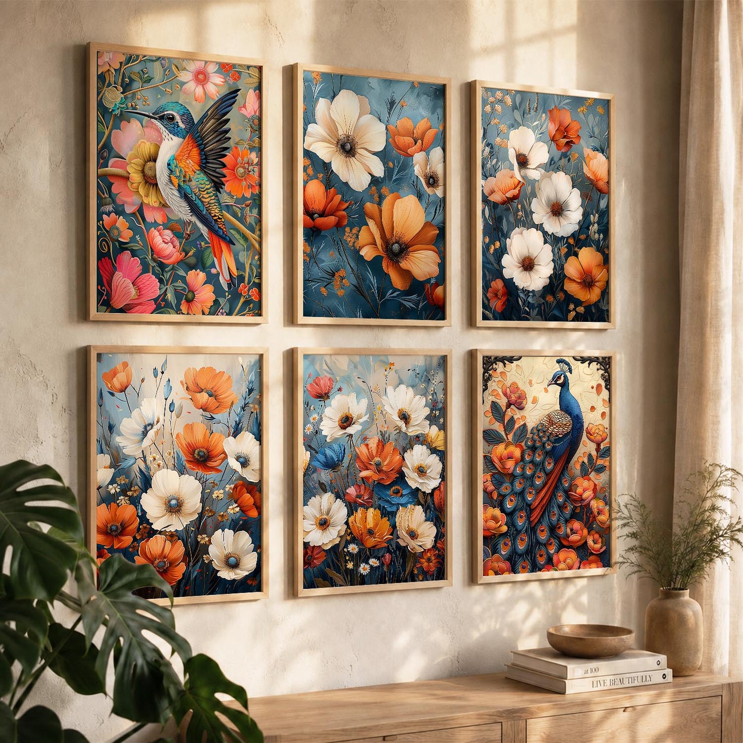Floral Wall Art Home Décor For Living Room Office Home Hanging