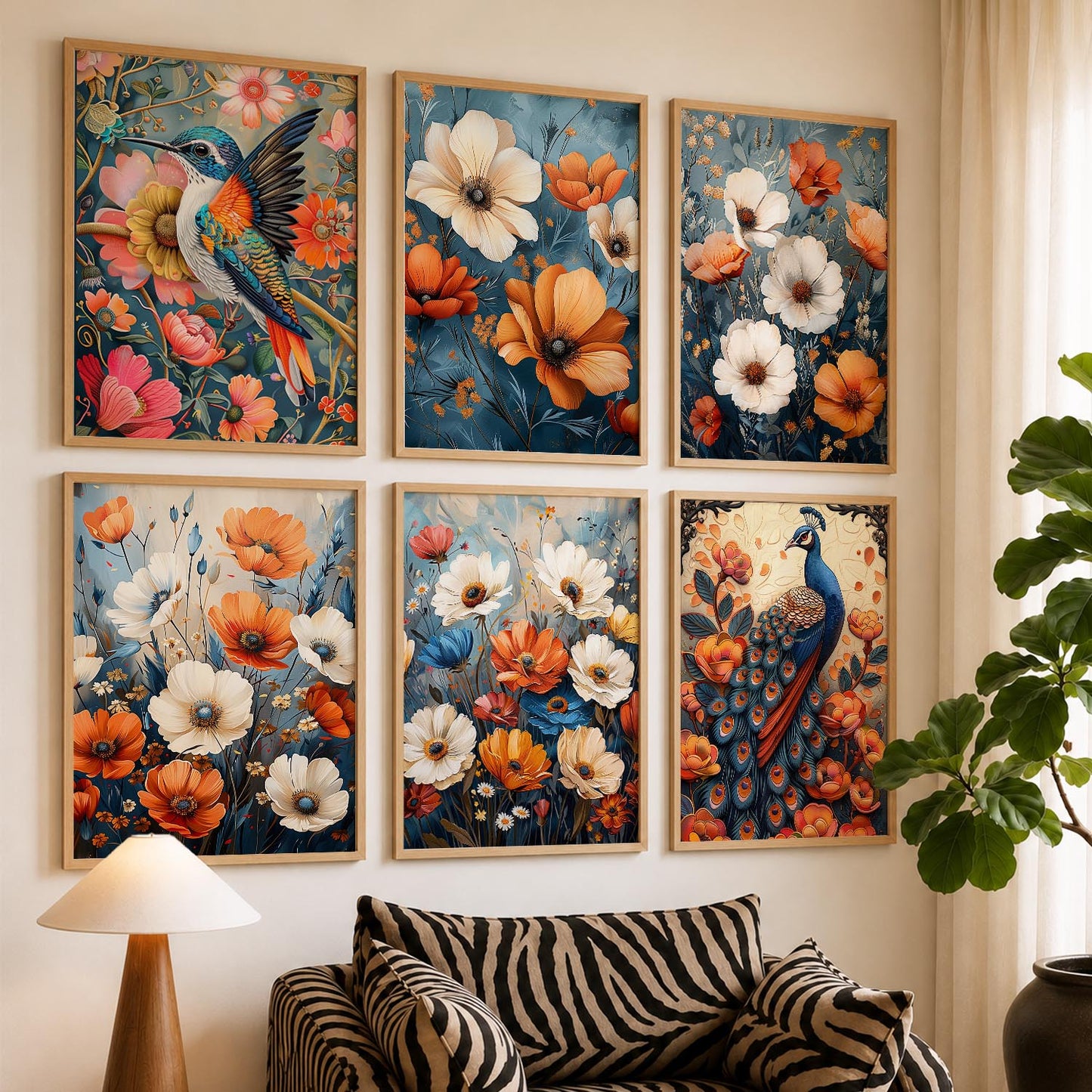 Floral Wall Art Home Décor For Living Room Office Home Hanging