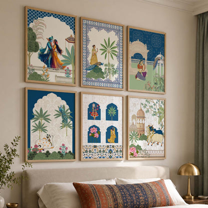 Madhubani Wall Art Prints with Frame for Wall Decor
