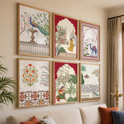 Madhubani Wall Art Prints with Frame for Wall Decor