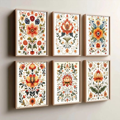 Madhubani Wall Art Prints with Frame for Wall Decor