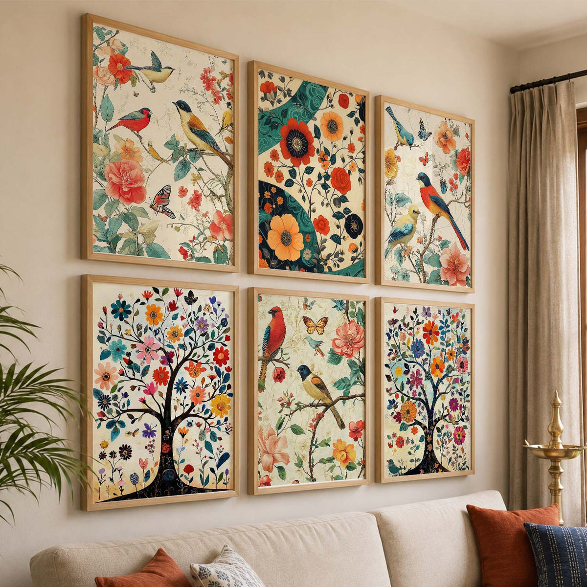 Traditional  Wall Art Prints with Frame for Wall Decor