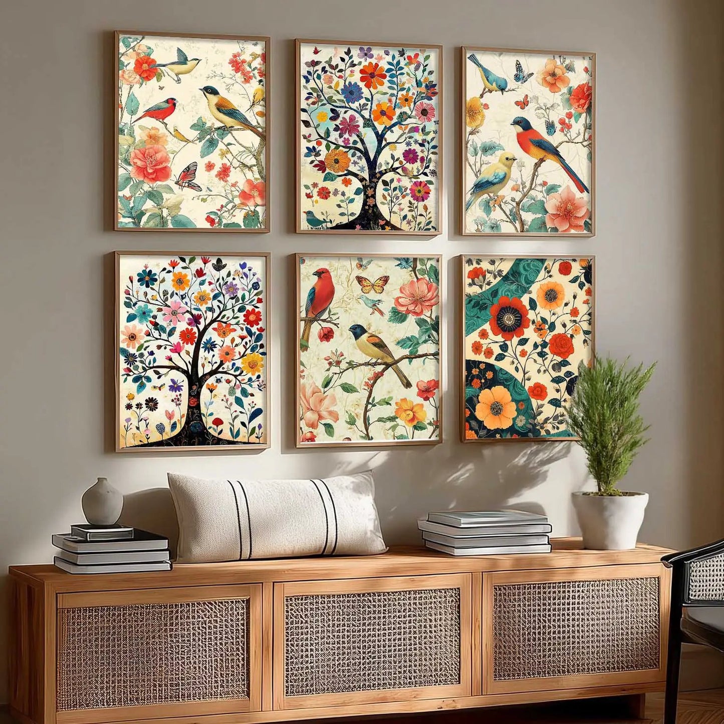 Traditional  Wall Art Prints with Frame for Wall Decor