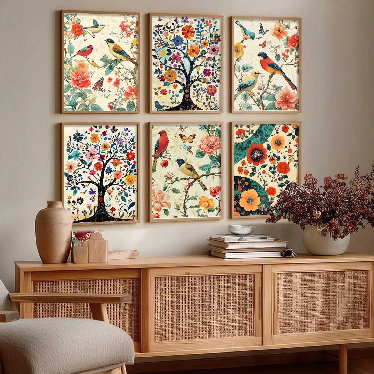 Traditional  Wall Art Prints with Frame for Wall Decor