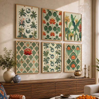 Traditional  Wall Art Paintings with Frame for Wall Decor