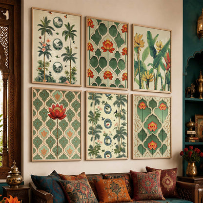 Traditional  Wall Art Paintings with Frame for Wall Decor