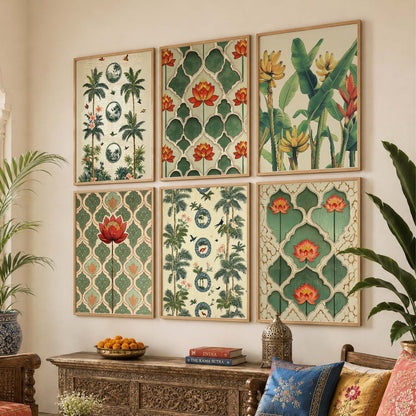 Traditional  Wall Art Paintings with Frame for Wall Decor