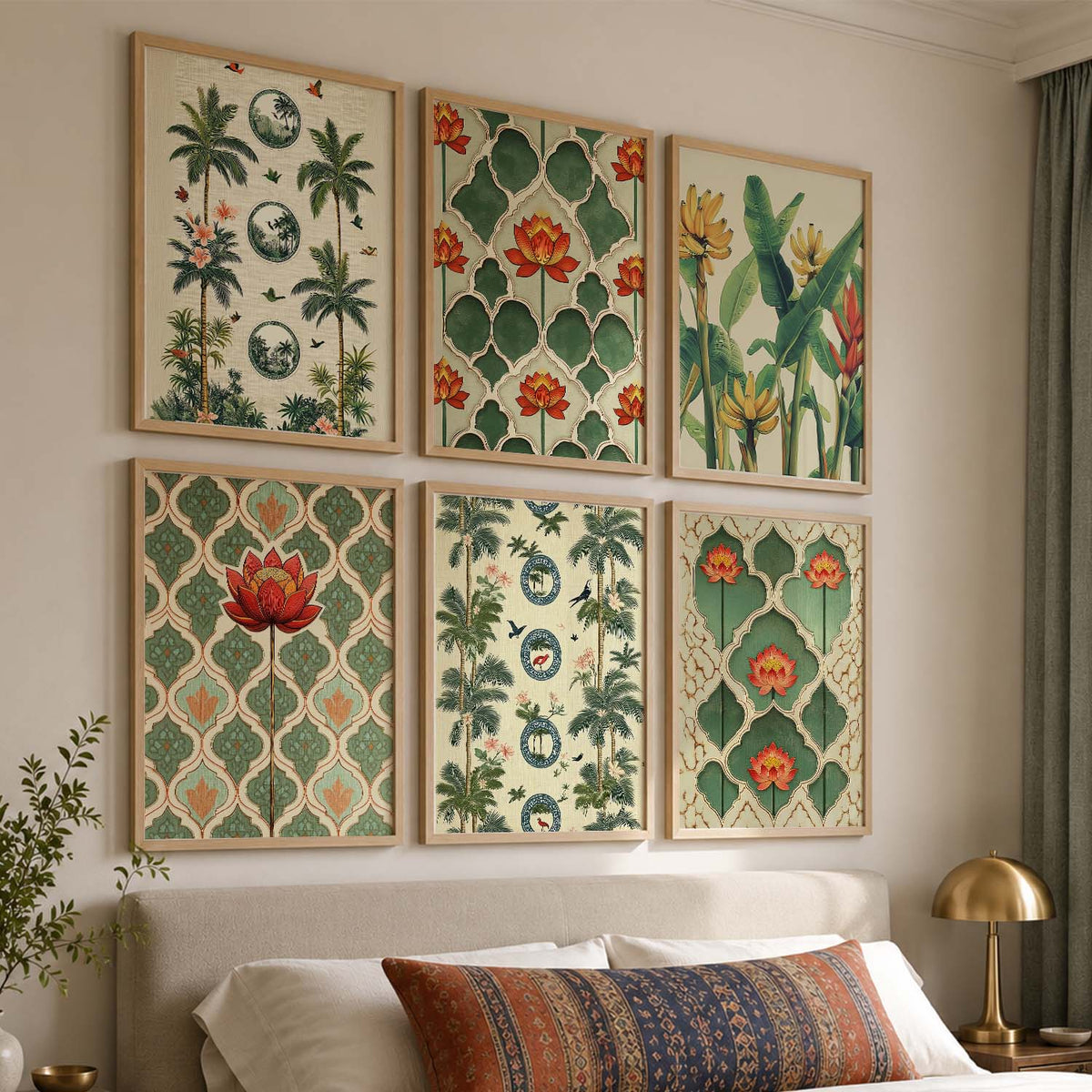 Traditional  Wall Art Paintings with Frame for Wall Decor