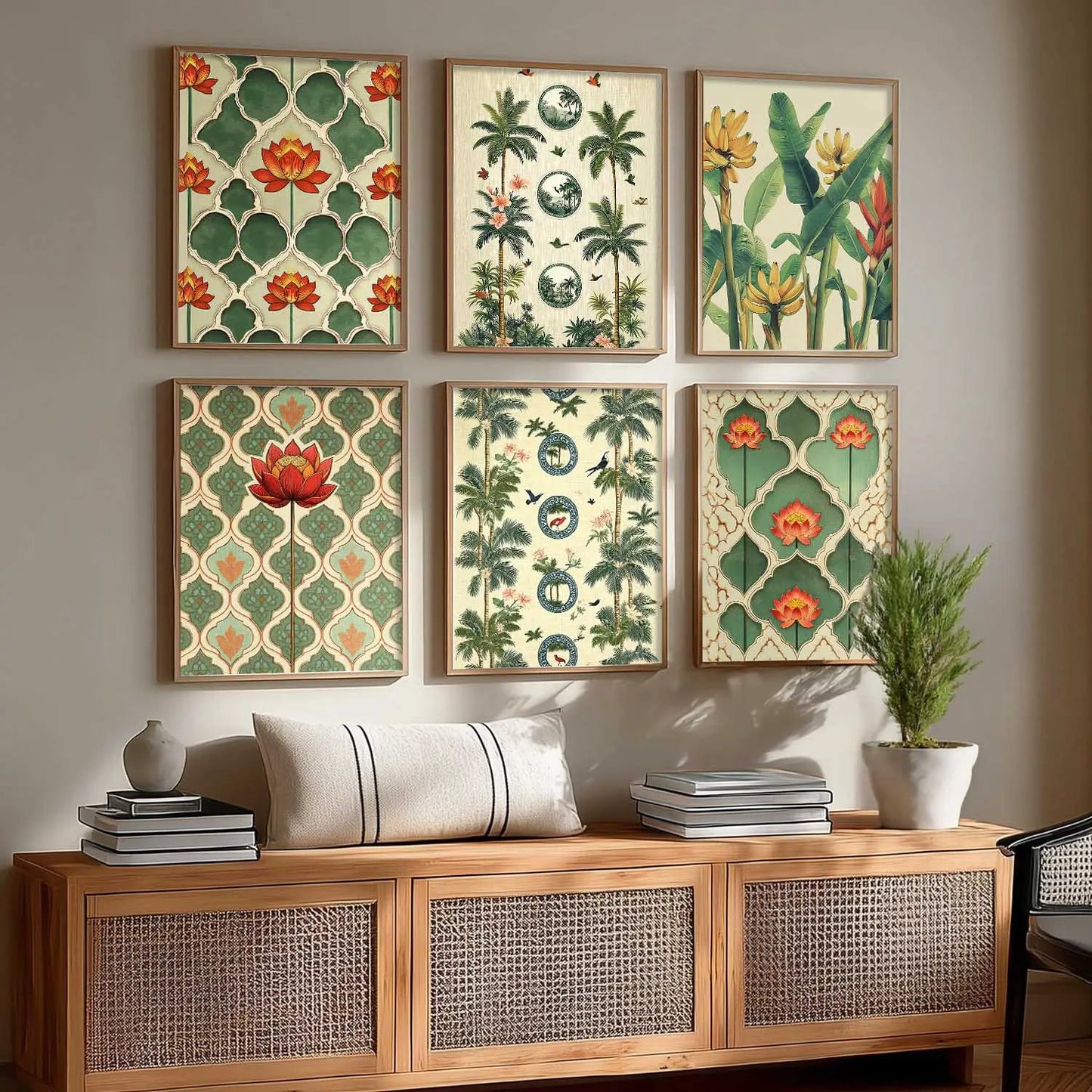 Traditional  Wall Art Paintings with Frame for Wall Decor