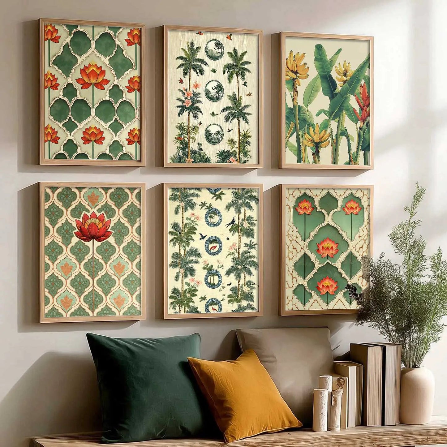Traditional  Wall Art Paintings with Frame for Wall Decor