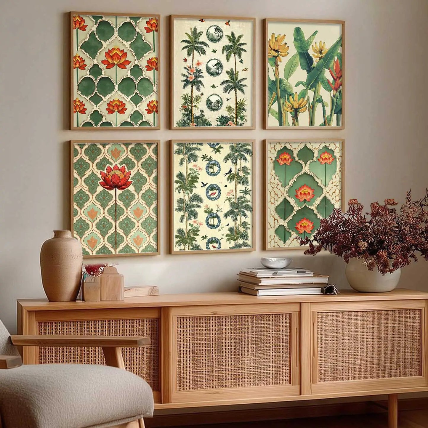 Traditional  Wall Art Paintings with Frame for Wall Decor