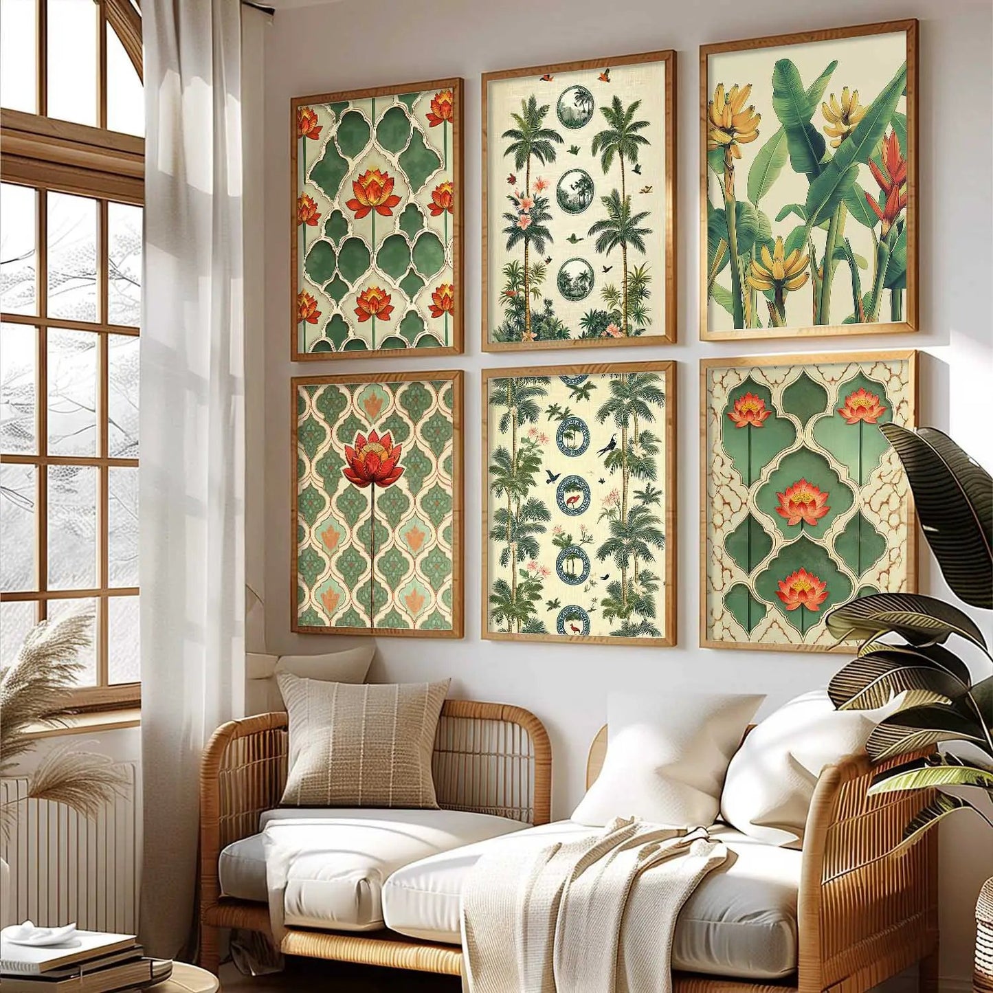 Traditional  Wall Art Paintings with Frame for Wall Decor