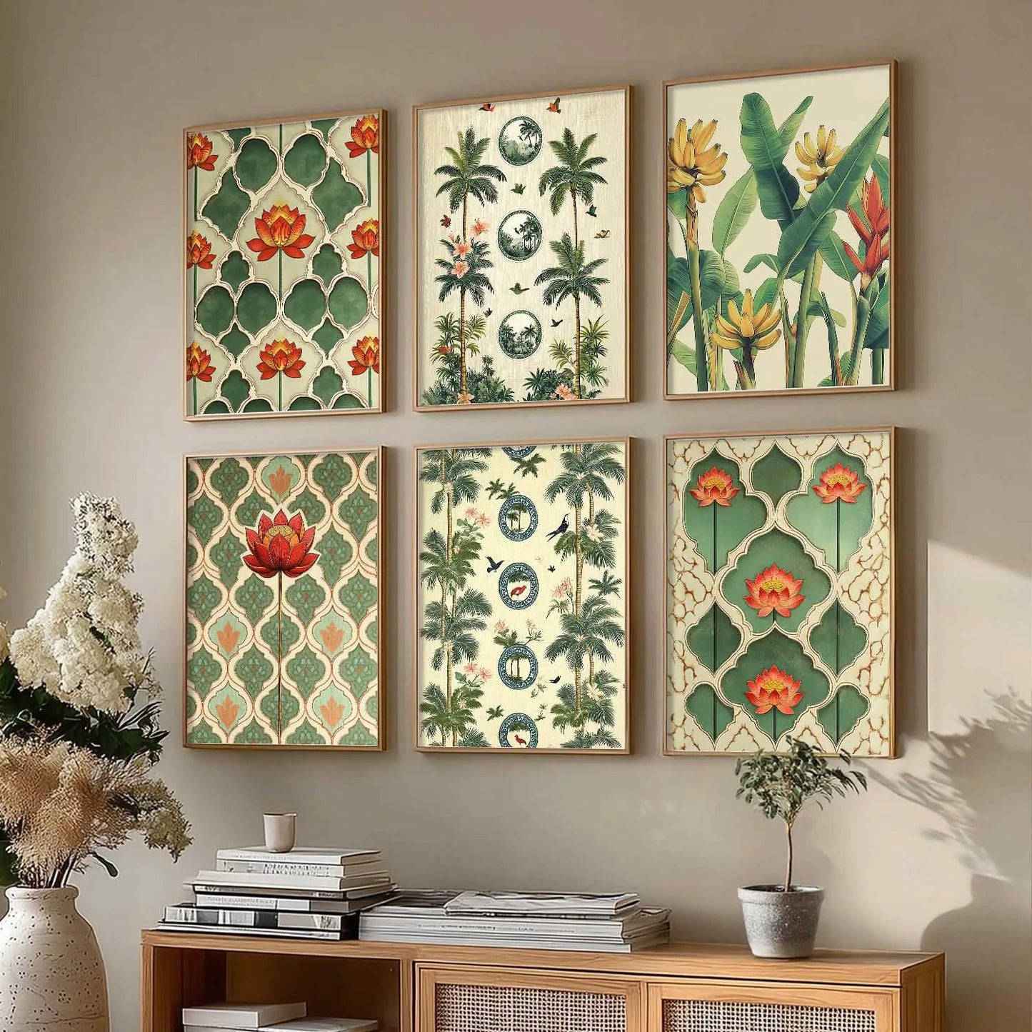 Traditional  Wall Art Paintings with Frame for Wall Decor