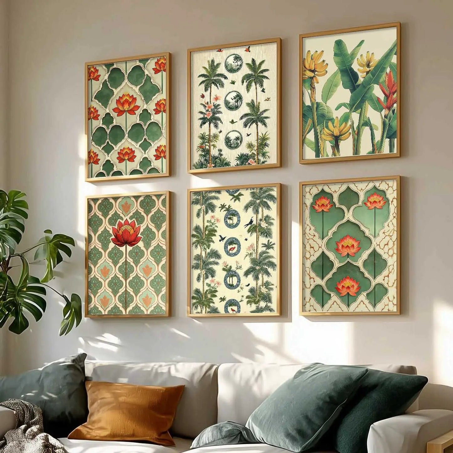 Traditional  Wall Art Paintings with Frame for Wall Decor