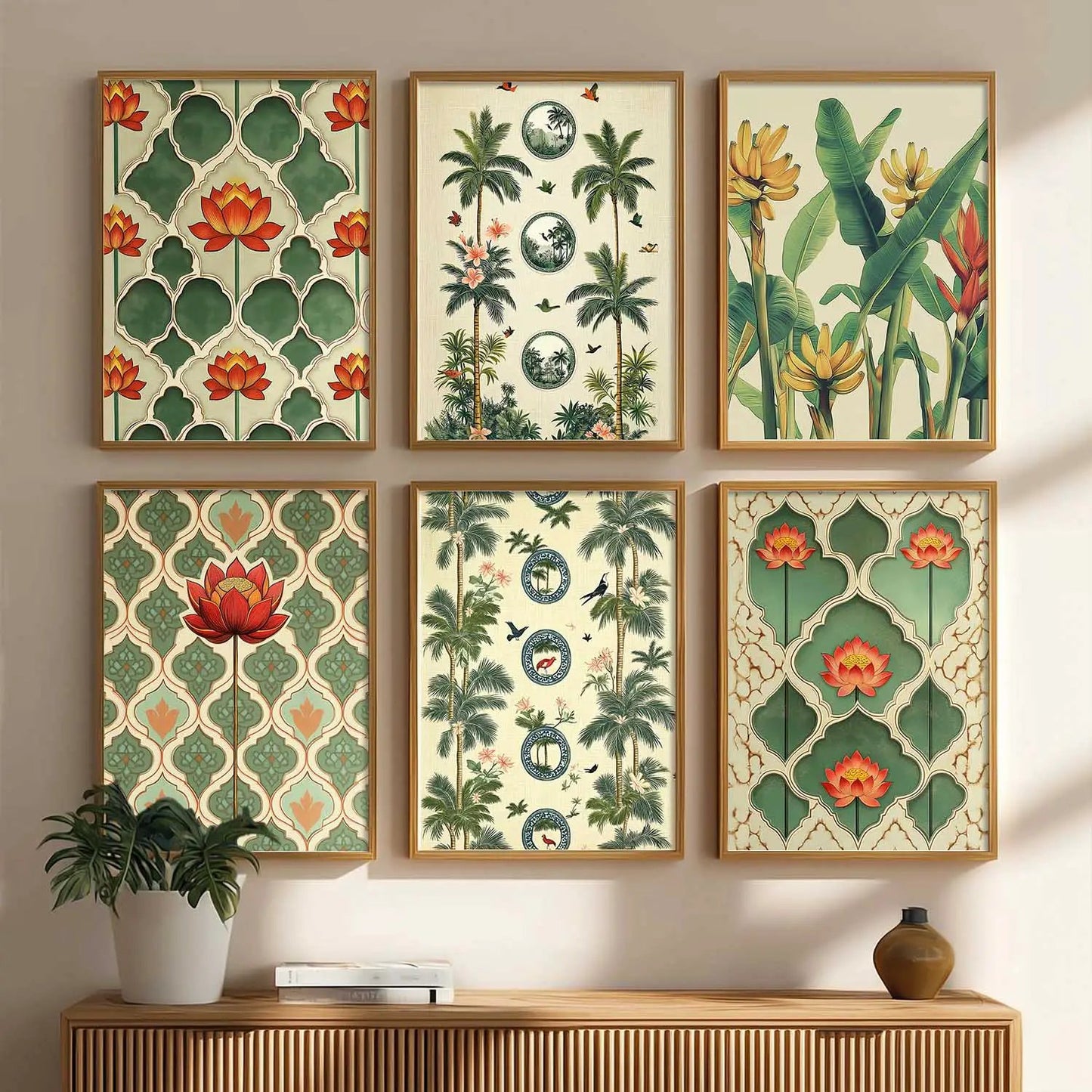Traditional  Wall Art Paintings with Frame for Wall Decor