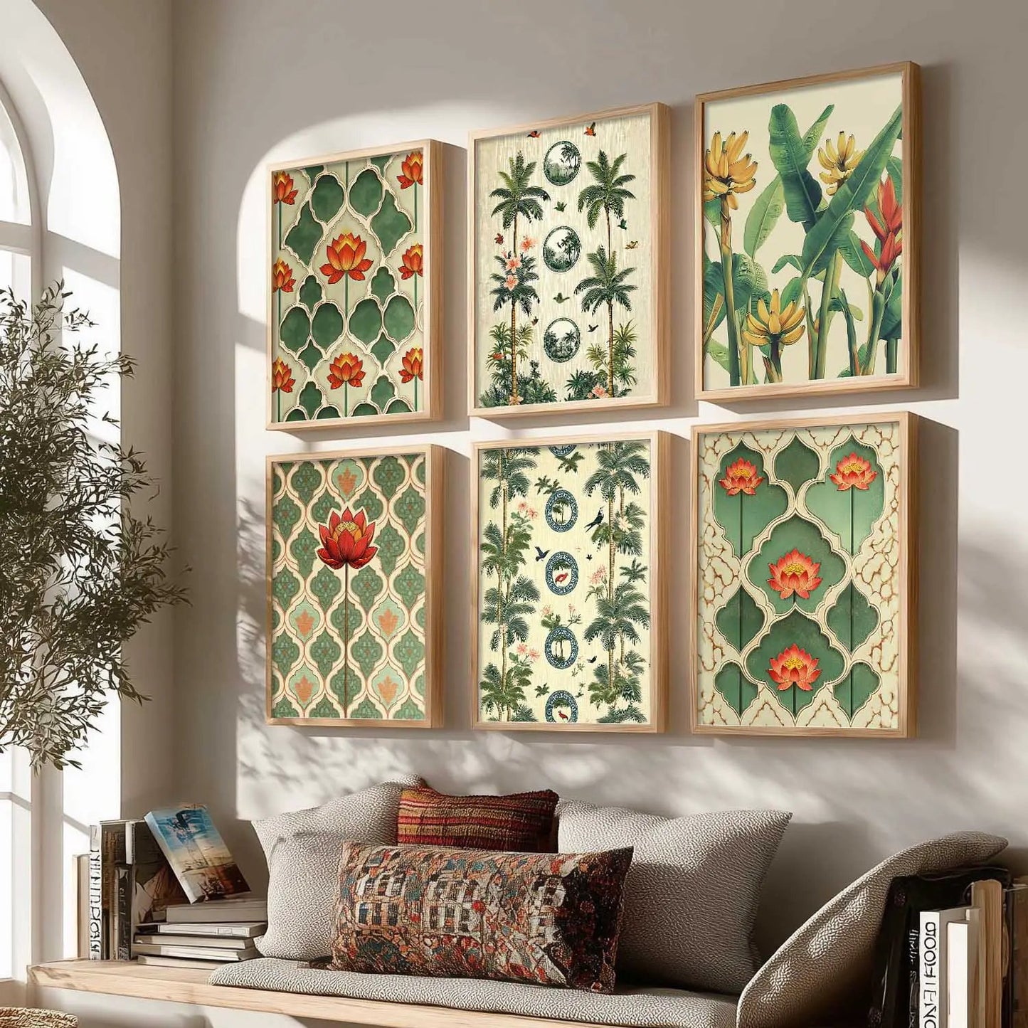 Traditional  Wall Art Paintings with Frame for Wall Decor
