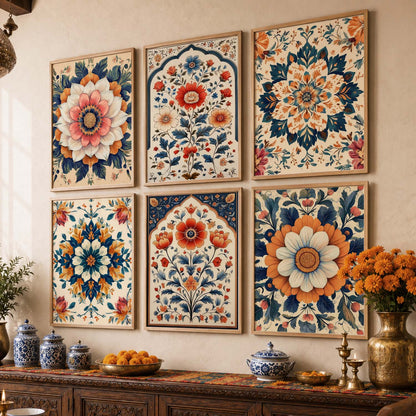 Floral Wall Art Paintings with Frame for Wall Decor