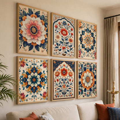 Floral Wall Art Paintings with Frame for Wall Decor