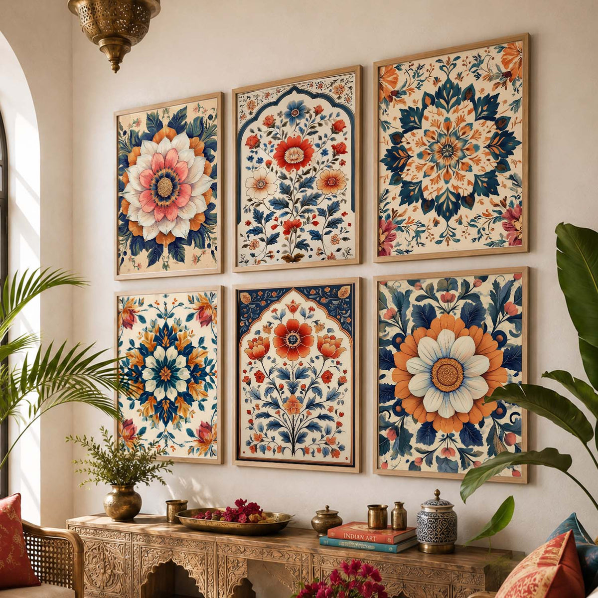 Floral Wall Art Paintings with Frame for Wall Decor