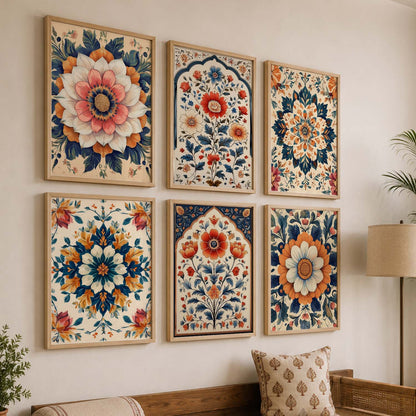 Floral Wall Art Paintings with Frame for Wall Decor