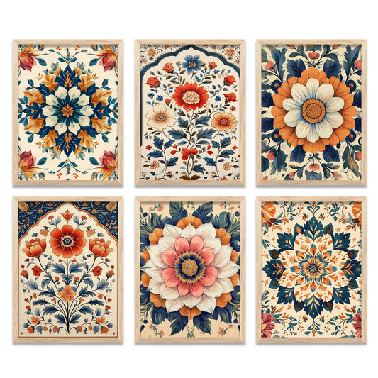 Floral Wall Art Paintings with Frame for Wall Decor