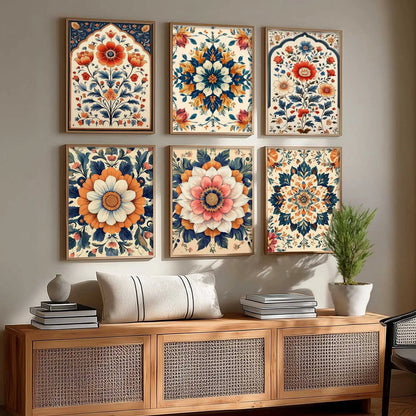 Floral Wall Art Paintings with Frame for Wall Decor