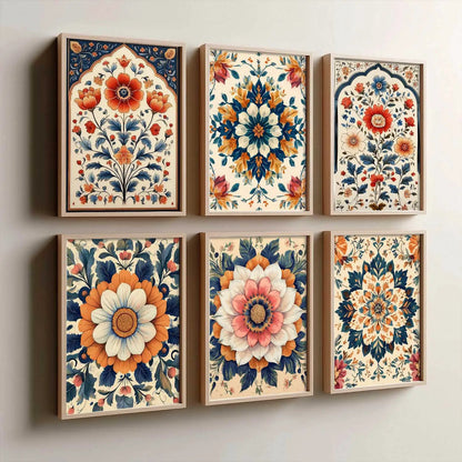 Floral Wall Art Paintings with Frame for Wall Decor