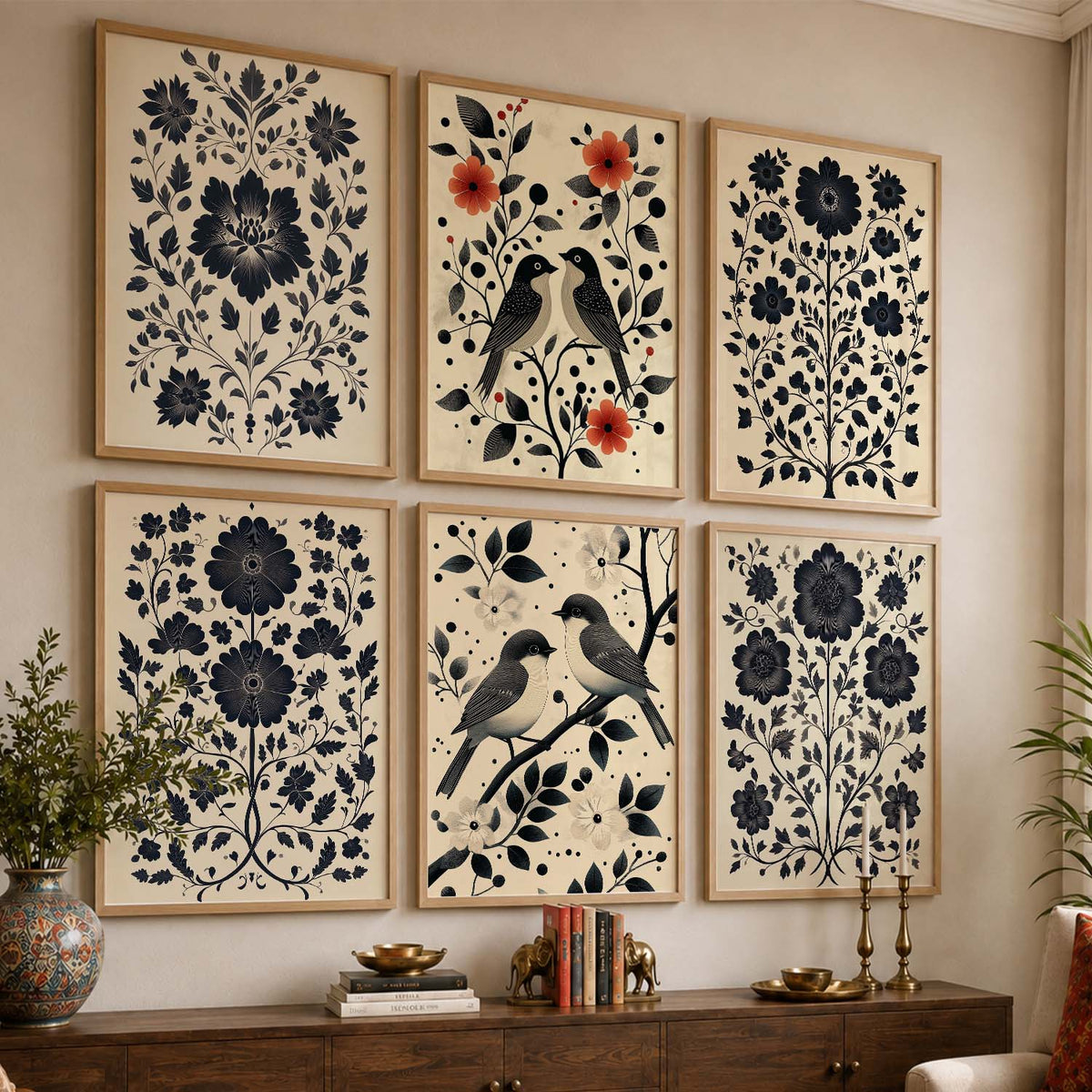 Traditionali Wall Art Prints with Frame for Wall Decor