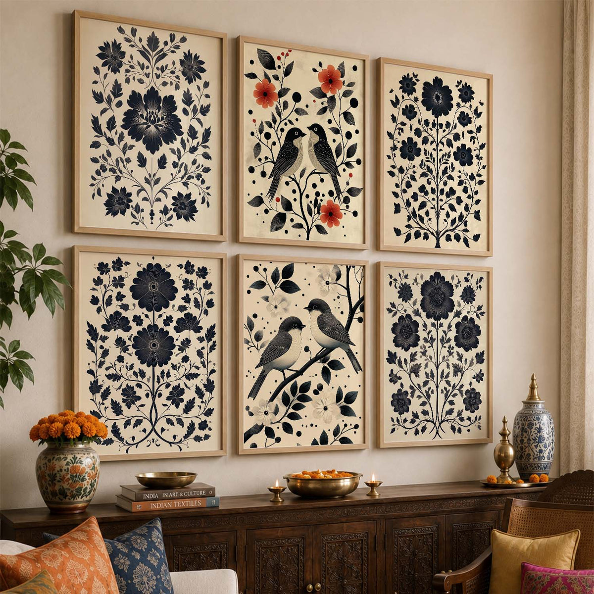 Traditionali Wall Art Prints with Frame for Wall Decor