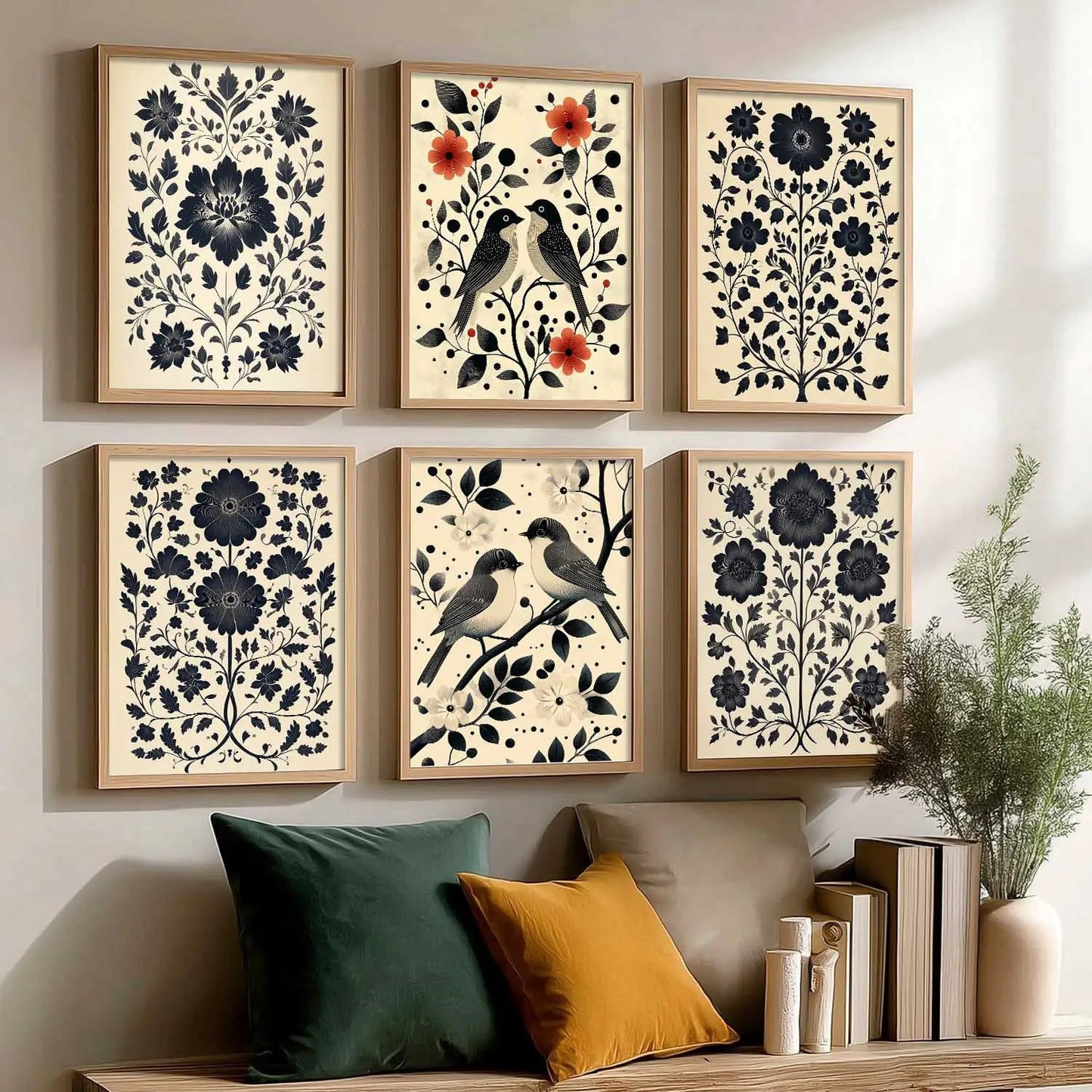Traditionali Wall Art Prints with Frame for Wall Decor