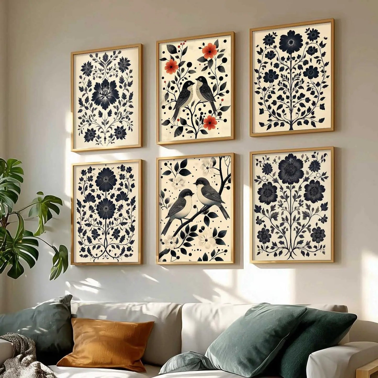 Traditionali Wall Art Prints with Frame for Wall Decor
