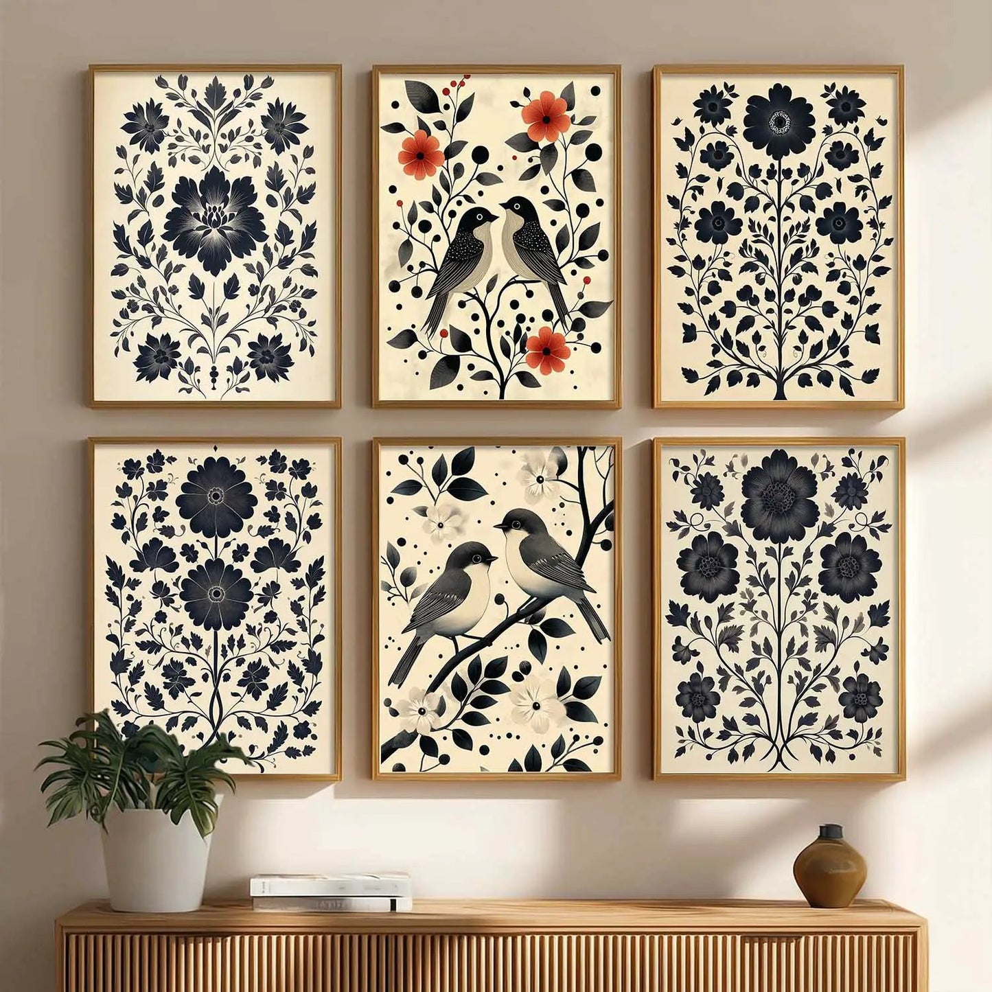 Traditionali Wall Art Prints with Frame for Wall Decor
