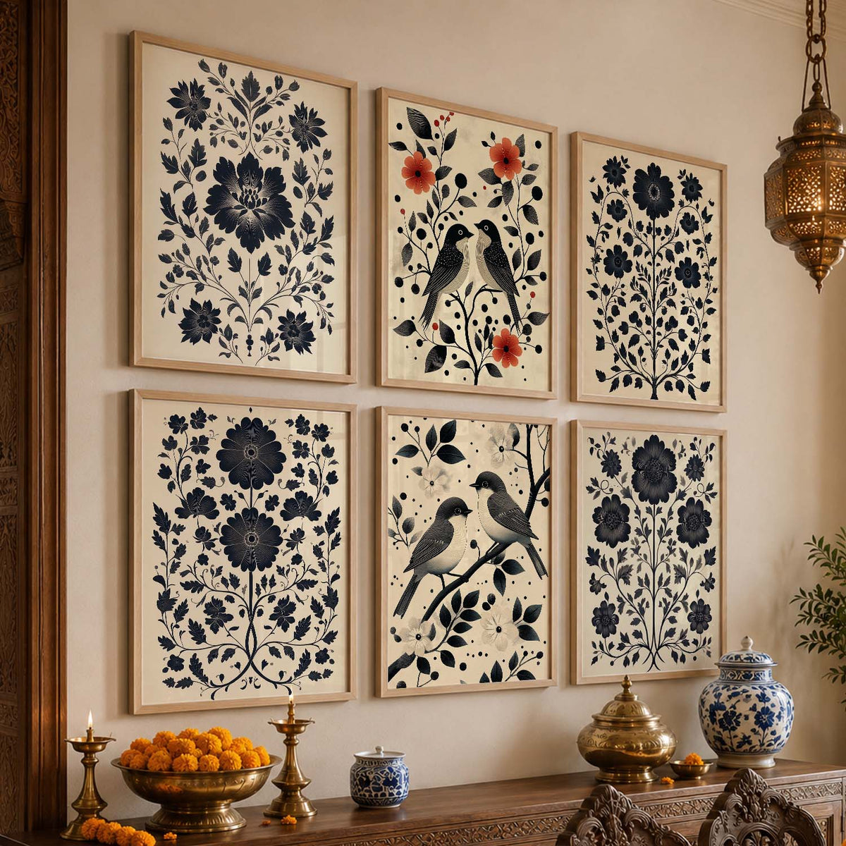 Traditionali Wall Art Prints with Frame for Wall Decor