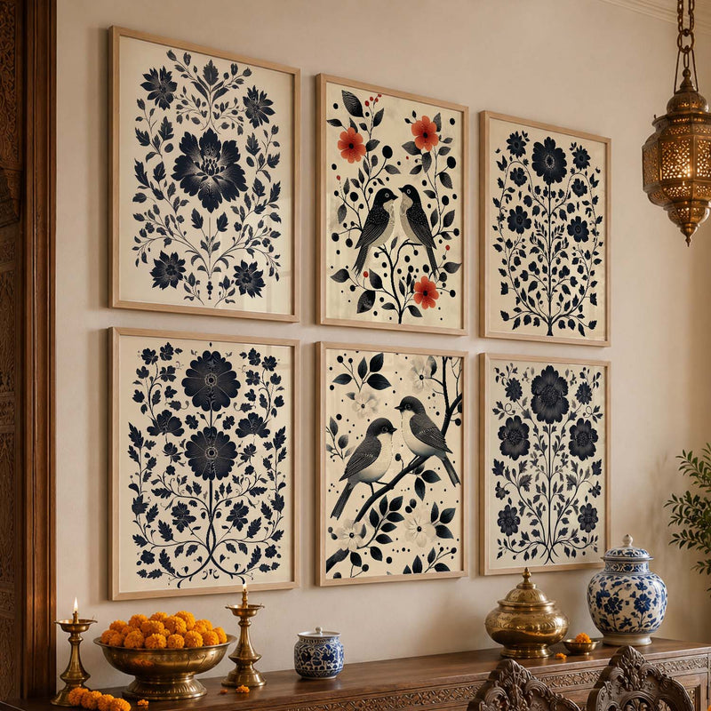 Traditionali Wall Art Prints with Frame for Wall Decor