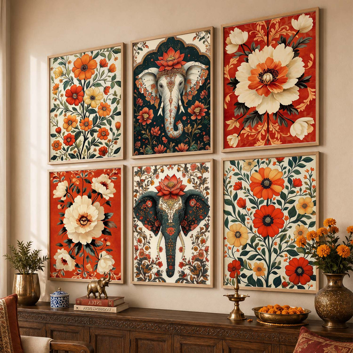 Traditional Wall Art Prints with Frame for Wall Decor