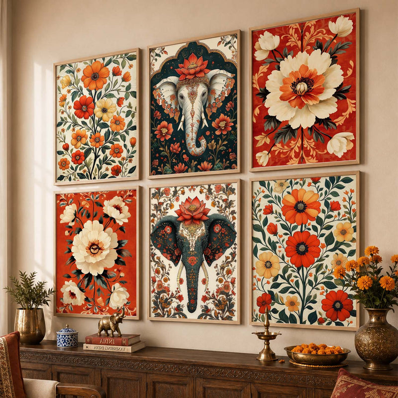 Traditional Wall Art Prints with Frame for Wall Decor