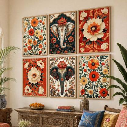 Traditional Wall Art Prints with Frame for Wall Decor
