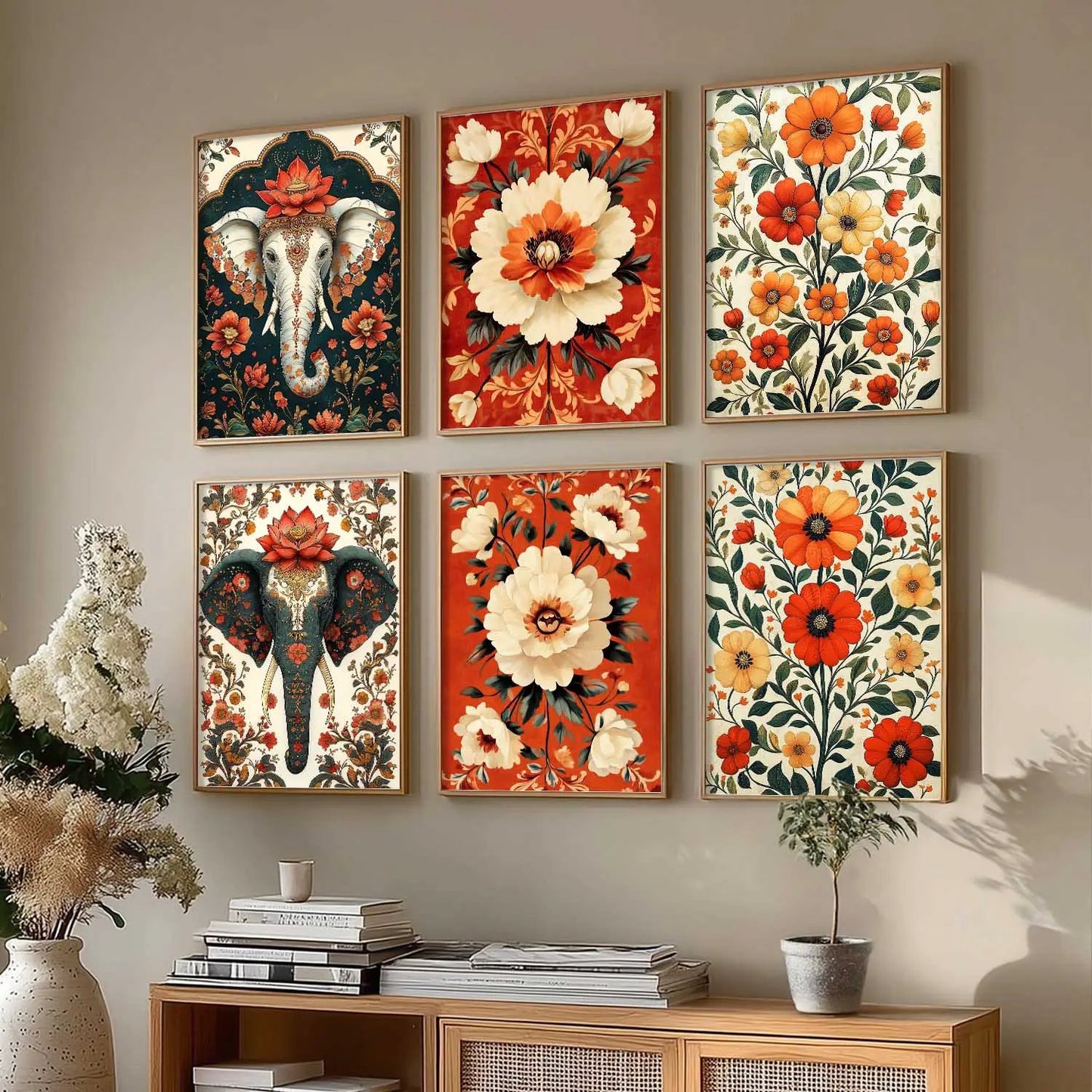 Traditional Wall Art Prints with Frame for Wall Decor