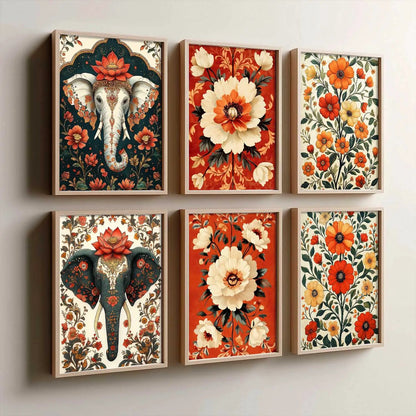 Traditional Wall Art Prints with Frame for Wall Decor