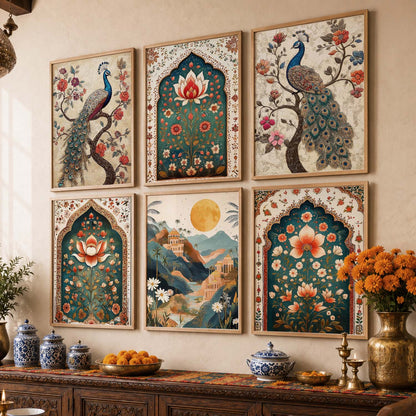 Madhubani  Wall Art Paintings with Frame for Wall Decor