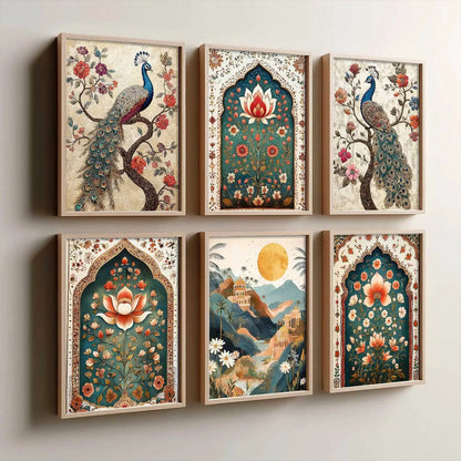 Madhubani  Wall Art Paintings with Frame for Wall Decor