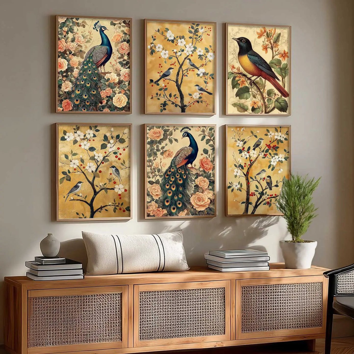 Traditional  Wall Art Paintings with Frame for Wall Decor