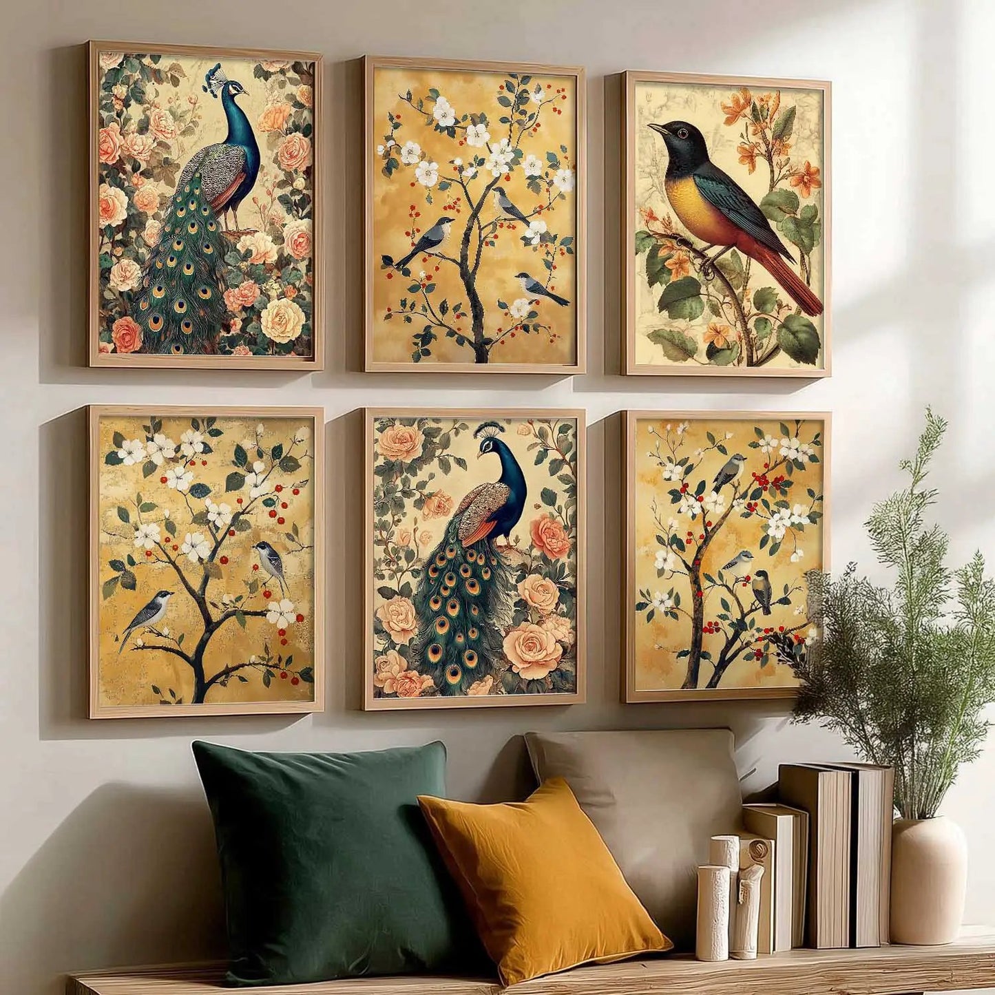 Traditional  Wall Art Paintings with Frame for Wall Decor