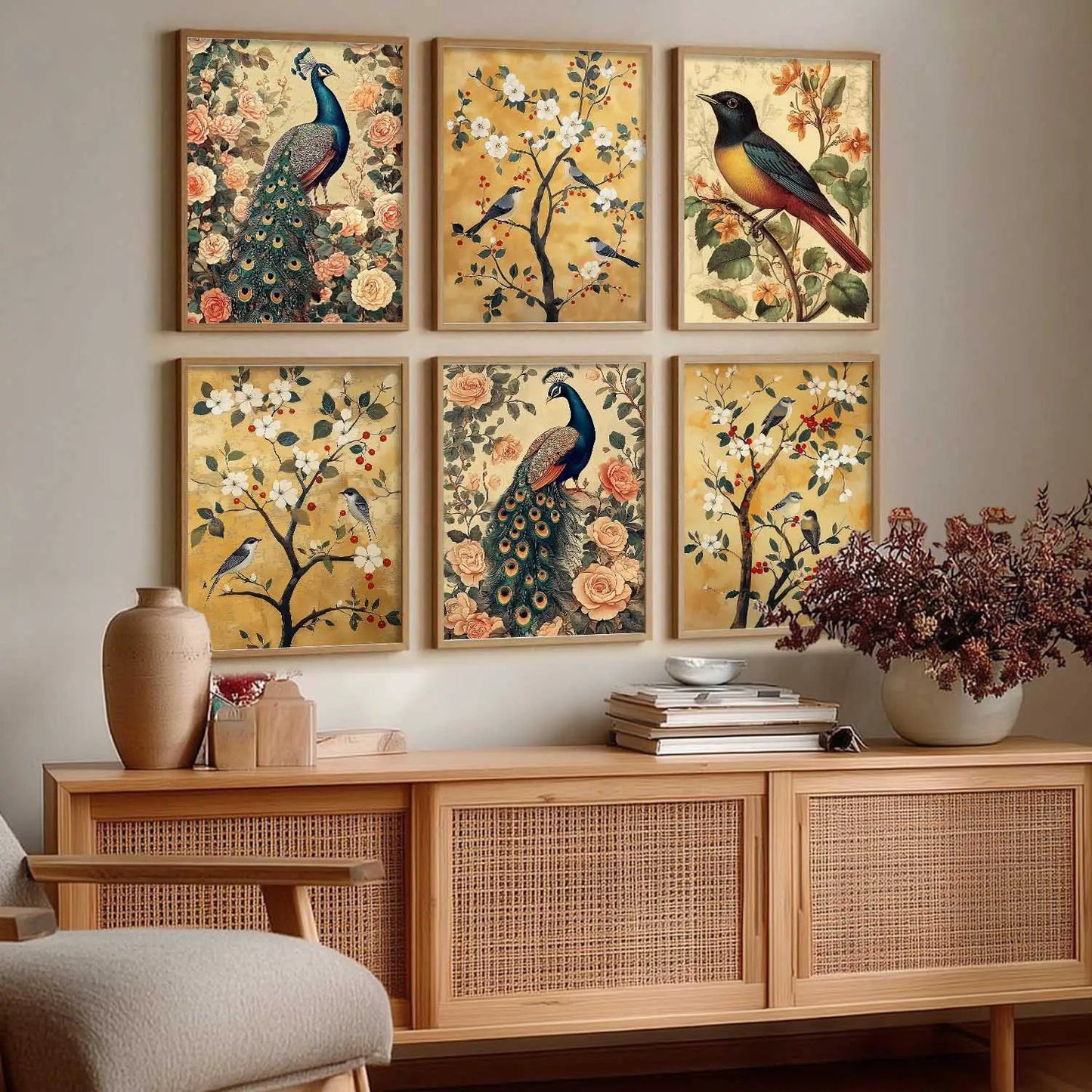 Traditional  Wall Art Paintings with Frame for Wall Decor