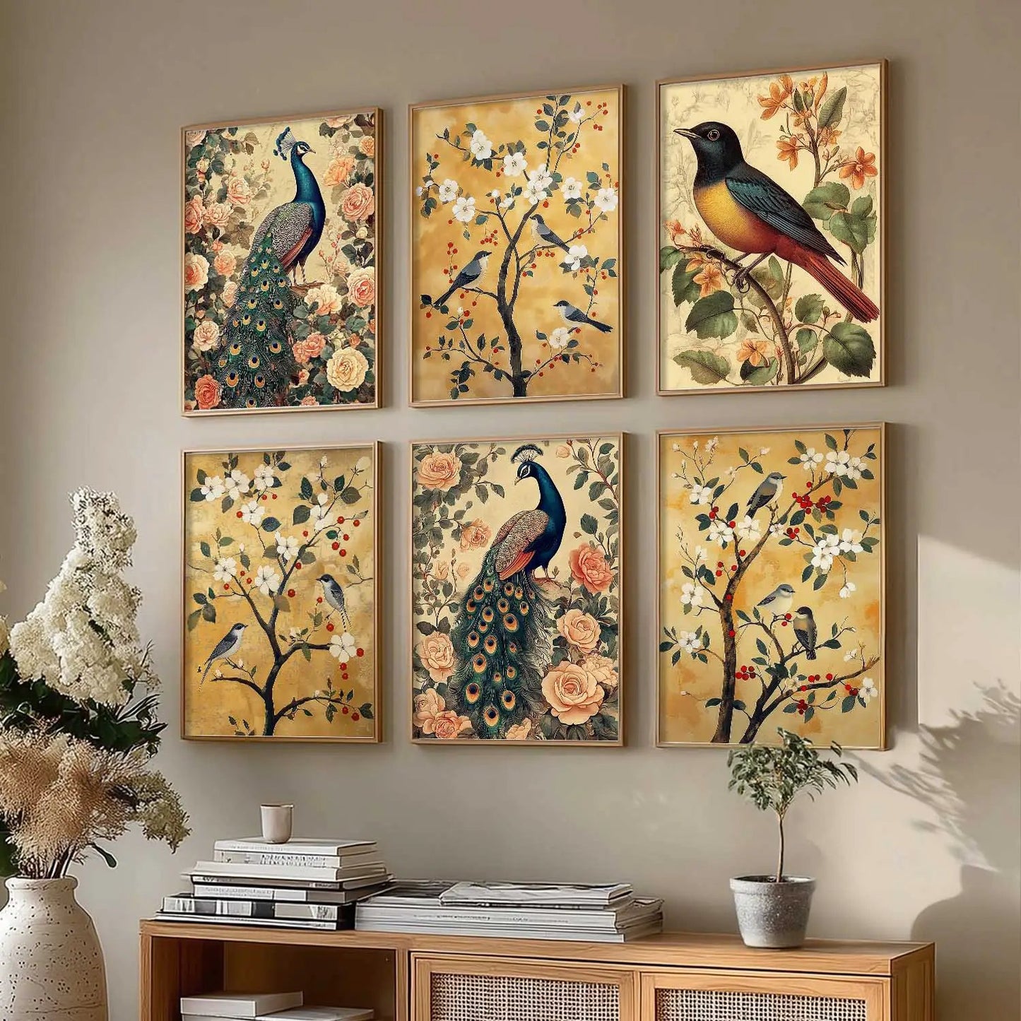 Traditional  Wall Art Paintings with Frame for Wall Decor
