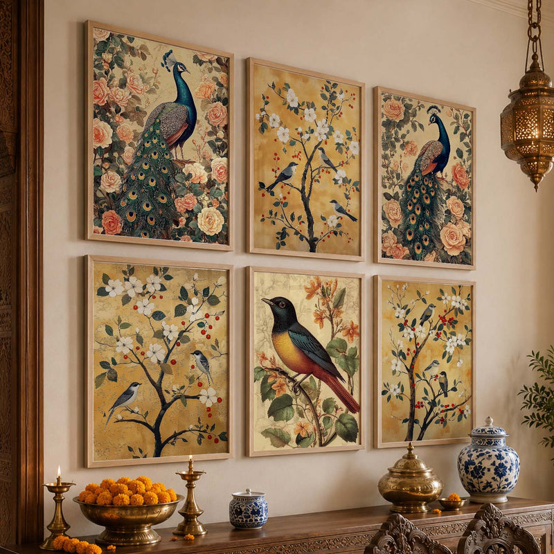 Traditional  Wall Art Paintings with Frame for Wall Decor
