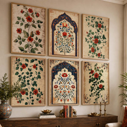 Floral  Wall Art Paintings with Frame for Wall Decor