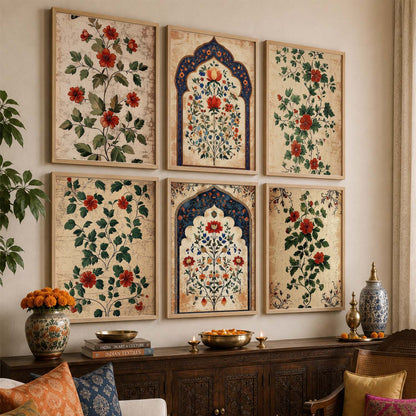 Floral  Wall Art Paintings with Frame for Wall Decor